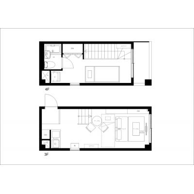 押上駅から徒歩8分/スカイツリーまで徒歩圏内/お洒落なメゾネット/Hit錦糸町 303の間取り図