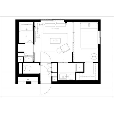 要町駅から徒歩6分/池袋までのアクセス抜群/光あふれるおしゃれ空間/家具家電完備/ルネサンスコート池袋WESTII 201の間取り図