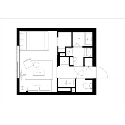 要町駅から徒歩6分/池袋までのアクセス抜群/光あふれるおしゃれ空間/家具家電完備/ルネサンスコート池袋WESTII 202の間取り図
