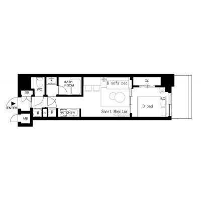 早稲田駅から徒歩2分！/都心各地へのアクセス環境も良好/アーバネックス早稲田 703の物件間取り図