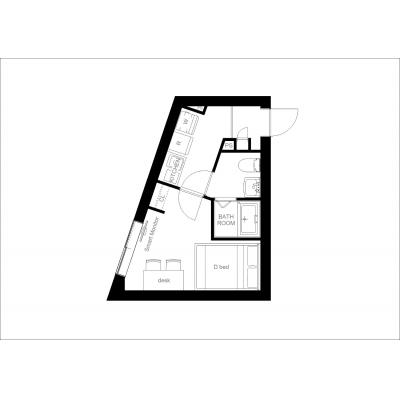 東長崎駅から徒歩8分/池袋まで電車で5分/2人滞在できるお部屋/Angel KAFE 302の物件間取り図