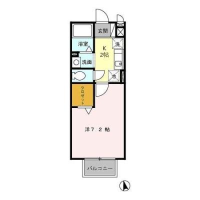 D-ROOMマンスリー【エスポワール】インターネット使い放題！宅配ボックス付き！の間取り図