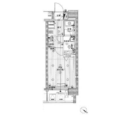 【🌷新生活応援キャンペーン🌷】【禁煙🚭】マイナビSTAYプレール・ドゥーク東京CANAL【仮称】　401の間取り図