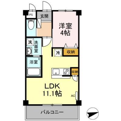 D-ROOMマンスリー【Cuesta　M】オートロック・浴室換気乾燥機付き！の間取り図