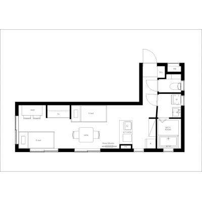コンビニまで徒歩3分/西新宿五丁目駅から徒歩5分/人気の新宿エリア/Heureux西新宿 301の物件間取り図