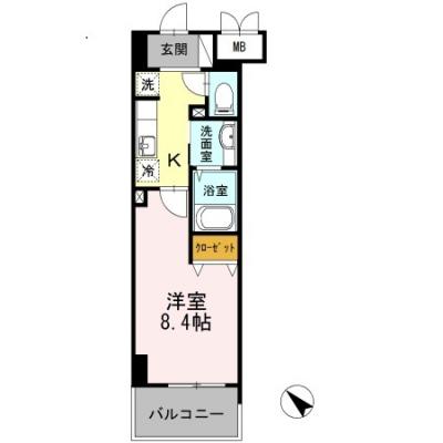 D-ROOMマンスリー【YamazakiSekiyuBLD】インターネット使い放題！の間取り図