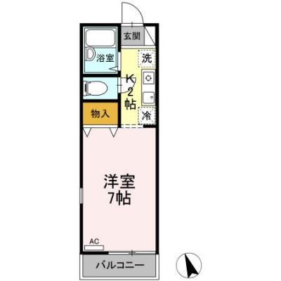 D-ROOMマンスリー【ラフィネ】インターネット使い放題！温水洗浄暖房便座付き！の間取り図