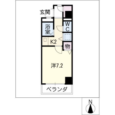 アルDEスリー高畑Value　4Bの間取り図