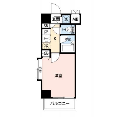 【🎉初期費用オフ｜お得なキャンペーン】【禁煙🚭】マイナビSTAYミライエ市ヶ谷レジデンス　201の間取り図