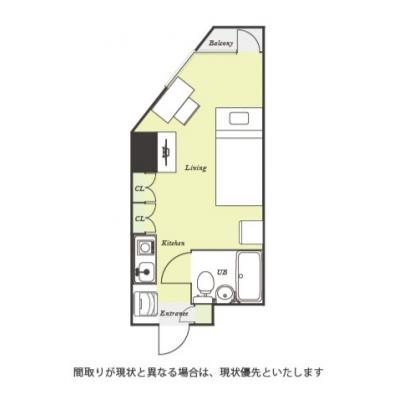 ユニオンマンスリー小岩３　210　1R・シングル☆【禁煙ルーム】人気の角部屋！女性も安心の室内洗濯機＆デスク・チェア＆たっぷり収納2ドア冷蔵庫など生活家電のあるお部屋■選べるWi-Fi格安レンタル中！の物件間取り図