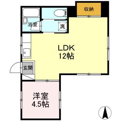 D-ROOMマンスリー【守屋ハイツ】インターネット使い放題！東中神駅から徒歩2分！の物件間取り図