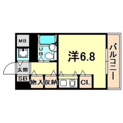 トラスト西宮3【高層階・南向き　日当たり良好！】の間取り図