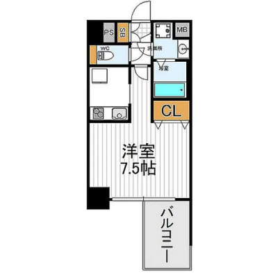 トラスト上本町1【上本町駅・鶴橋駅どちらの駅にも徒歩圏内】の物件間取り図