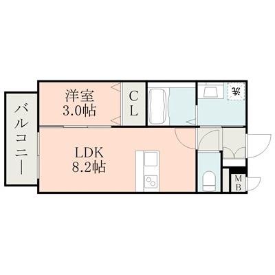 マンスリー光の森Ⅶの物件間取り図