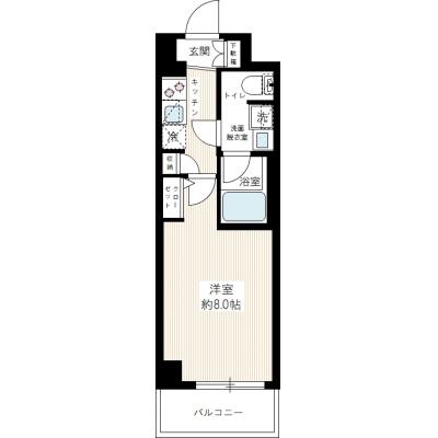 マンスリーステージ上板橋Ⅱ【インターネット無料！管理費無料！！25㎡以上】の間取り図