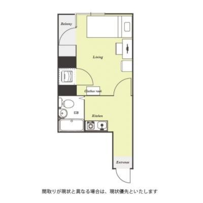 ユニオンマンスリー平和島１０　201　1K・シングル☆【禁煙ルーム】人気の角部屋！デスク・チェア＆たっぷり収納2ドア冷蔵庫など生活家電のあるお部屋/週末は平和島公園でのんびりの物件間取り図