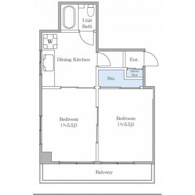 ★Oeupマンスリー日暮里・鶯谷【南向き・２DK・ドラム式洗濯機設置・お子様可能・外国籍可能】の物件間取り図