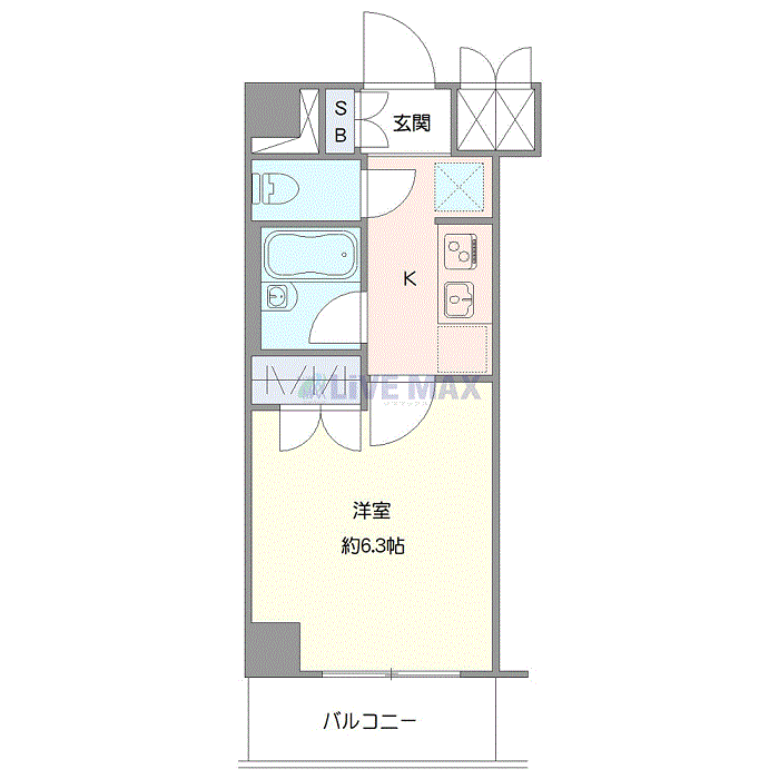 マンスリーリブマックス町田SOUTHステージ■『禁煙ルーム・駅3分』【追い焚き機能・浴室乾燥付】≪スタンダードシリーズ≫の間取り図