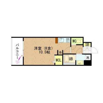 【60日以上の利用でお得🌈】【禁煙🚭】マイナビSTAYトワイライト広島駅前通り　204の間取り図