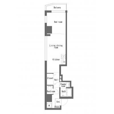 ☆NEW空きあり   広々33㎡  ホテルライクな築浅　東京駅・銀座駅・築地至近☆301　9月末終了の間取り図