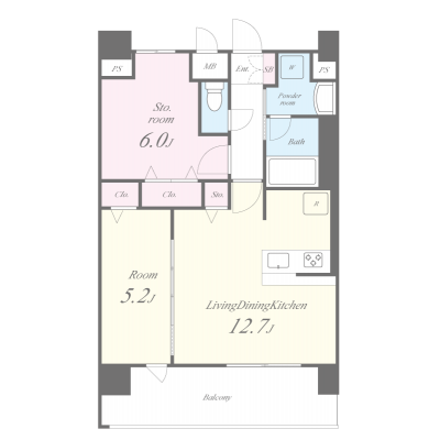 セイワマンスリー吹上公園【2026年2月完成】【禁煙】【ネット無料】【1LDK】【駐車場敷地内有】の間取り図