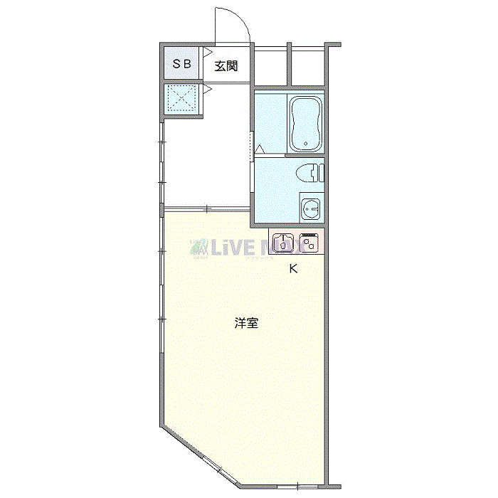 マンスリーリブマックス東武東上線大山SOUTH■『禁煙ルーム・1R・35平米』【Wi-Fi無制限・追い焚き機能・浴室乾燥付】≪プレミアムシリーズ≫の間取り図