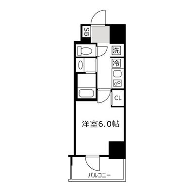 アットイン新大阪3-1の間取り図