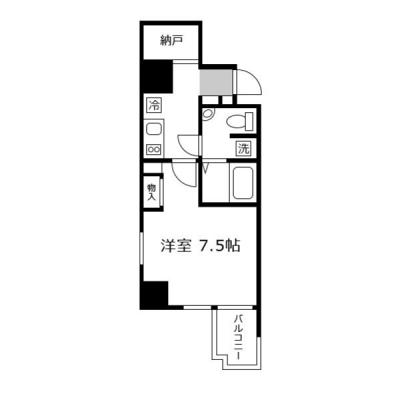 アットイン肥後橋1-1の間取り図