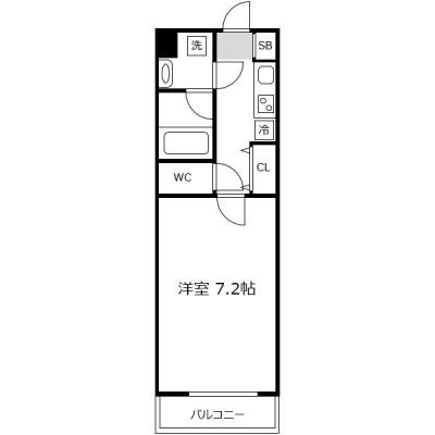 【おためしSALE：入居期間限定のお部屋だからお得！】1日あたり6780円→3390円！（50%OFF） ｜ アットイン肥後橋4の間取り図