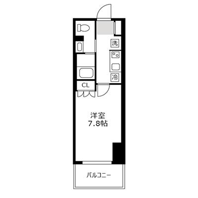 【おためしSALE：入居期間限定のお部屋だからお得！】1日あたり7460円→3730円！（50%OFF） ｜ アットイン江坂1-2の間取り図
