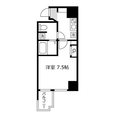 【おためしSALE：入居期間限定のお部屋だからお得！】1日あたり7460円→3730円！（50%OFF） ｜ アットイン肥後橋1-3の間取り図