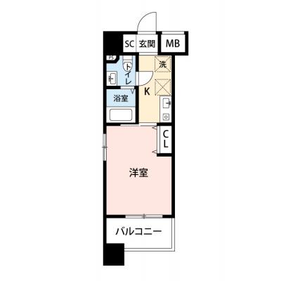 【60日以上の利用でお得🌈】【禁煙🚭】マイナビSTAY新宿御苑ガーデン　1201の間取り図