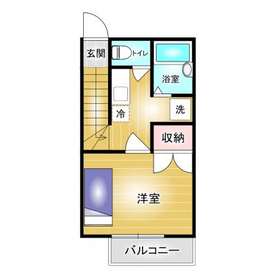 コスパだけじゃない“快適さ重視”マンスリータウン【Wi-Fi無料】ＭＴ伊勢崎境伊与久A205の物件間取り図