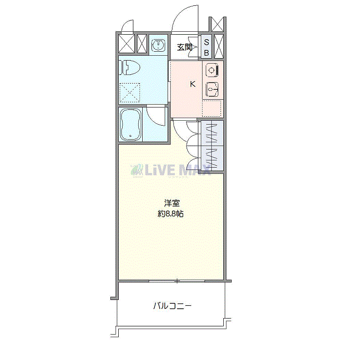 グッドステイ京急本線雑色NORTH■『禁煙ルーム・25平米・独立洗面・浴室乾燥付』【ハイクラス】の間取り図