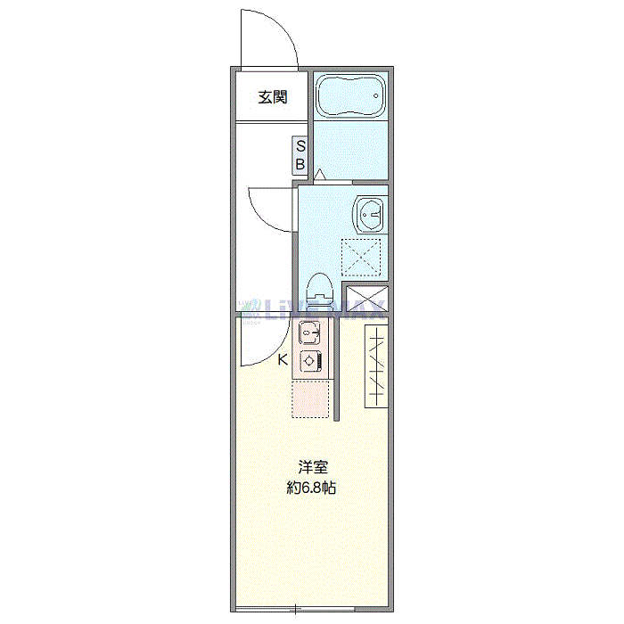 マンスリーリブマックス下高井戸駅前with■『禁煙ルーム・オープン収納』【Wi-Fi無制限・独立洗面・浴室乾燥付】≪エクセレントシリーズ≫の間取り図