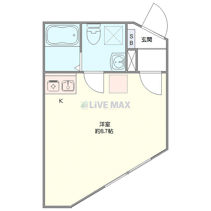 グッドステイ下高井戸駅前with■『禁煙ルーム・Wi-Fi無制限・独立洗面・浴室乾燥付』【ハイクラス】の間取り図