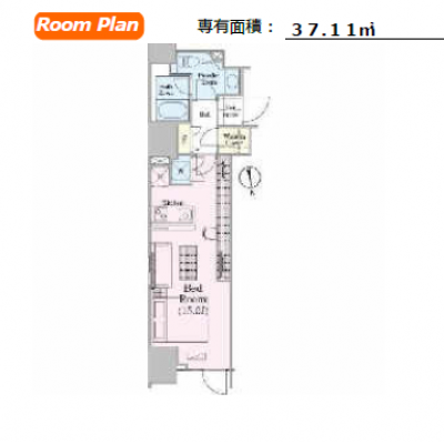 【🎉初期費用オフ｜お得なキャンペーン】【禁煙🚭】マイナビSTAYトワイライトヒルズ四ツ谷　705の間取り図