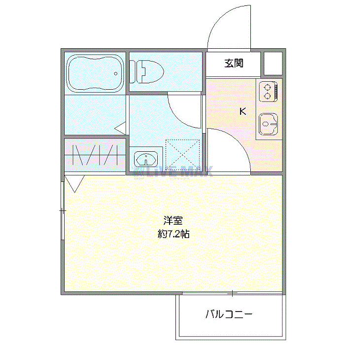 マンスリーリブマックス埼京線北戸田EASTラフィーナー■『禁煙ルーム』【複数入居不可・独立洗面・浴室乾燥付】≪エクセレントシリーズ≫の間取り図