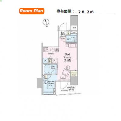 【🎉初期費用オフ｜お得なキャンペーン】【禁煙🚭/Wi-Fi無料🌐】マイナビSTAYトワイライトヒルズ四ツ谷　1301の物件間取り図