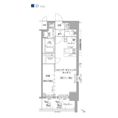 【長期利用者様Amazonギフト券プレゼント🔔🔔】【三宮まで電車で4分！！🚋】1LDKの広々空間エスリード神戸レジデンスの間取り図
