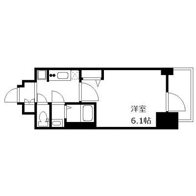 OneLife松屋町ヴェルデス【▼独立洗面台・浴室乾燥機付】の間取り図