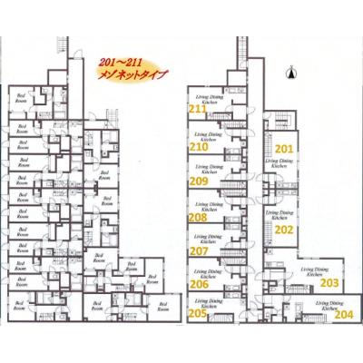 【60日以上の利用でお得🌈】【禁煙🚭】マイナビSTAY下北沢プレミア　208の間取り図