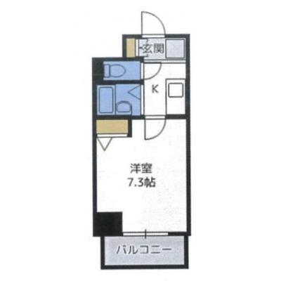 ラフォーレ博多駅前／C室の間取り図