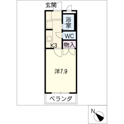 アルDEスリー塩釜口　302の間取り図