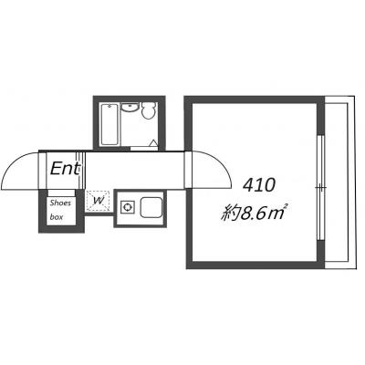 バローレ住之江 410の間取り図