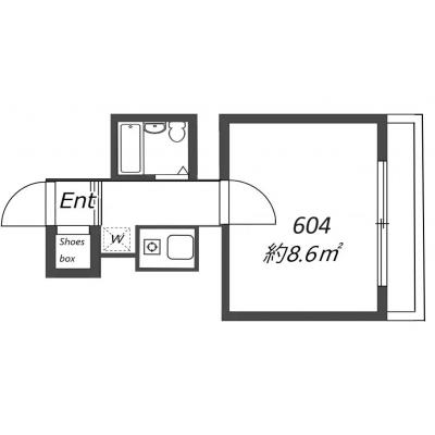 バローレ住之江 604の間取り図
