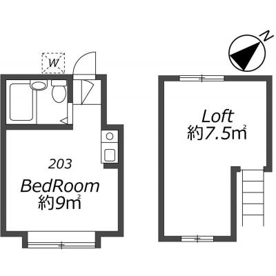 ネオステーションプラザ白楽 203の間取り図