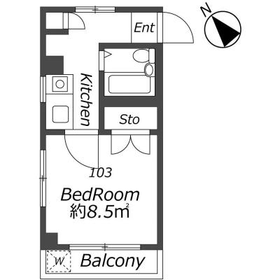 ハイツ石本 103の間取り図