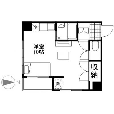 マンスリーマンション本町Ⅰ【シモンズマットレス採用でホテルのような寝心地、インターネット無料・追加料金なし、オートロック付きで安心、宅配ボックスが便利】の間取り図