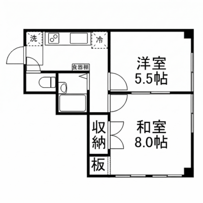 マンスリーマンション十間町【インターネット無料・追加料金なし】の間取り図